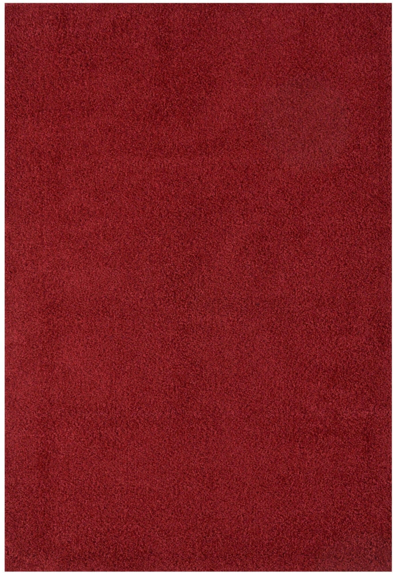 Premium Shaggy Rug Plain Red Rectangle Shape | The Rugs