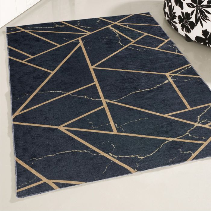 Caimas Collection Washable Rugs in Blue | 2990B - The Rugs
