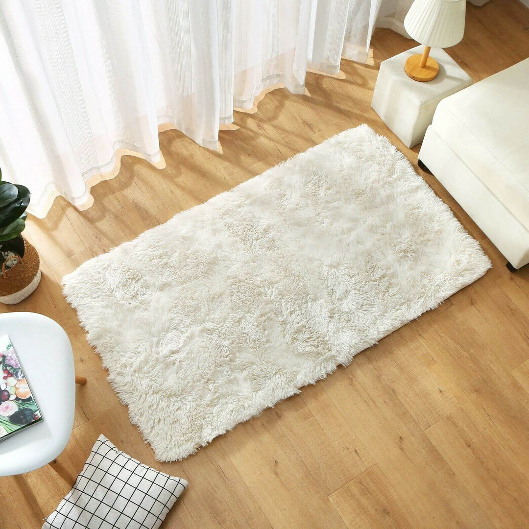 Washable Soft Shaggy Area Rug in Cream | The Rugs