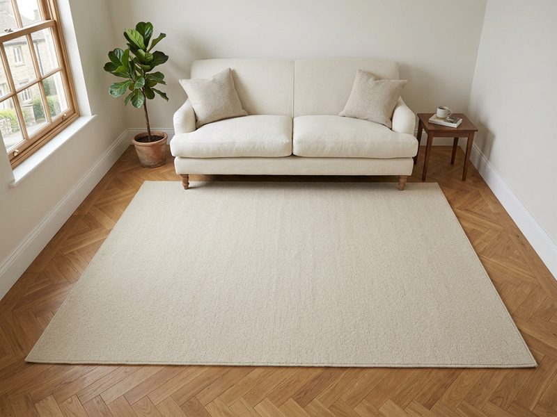 Large rug size shown in a room