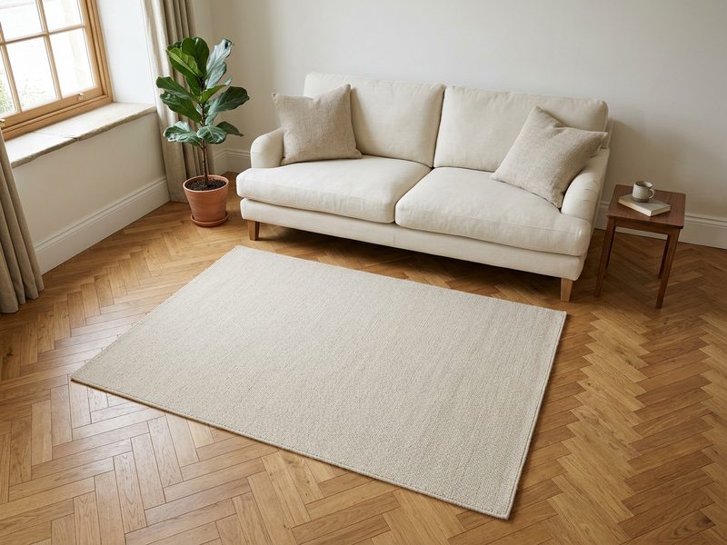 Medium rug size shown in a room